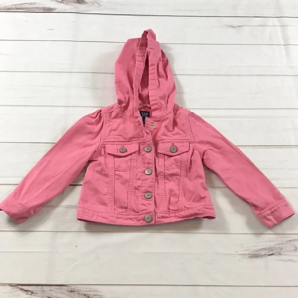 Gap Girl's Denim Hooded Jacket